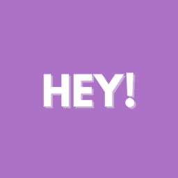 Hey! Product Page Banner& Text icon