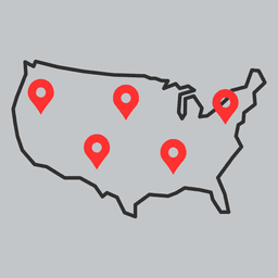 Customer Map & Order Trends icon